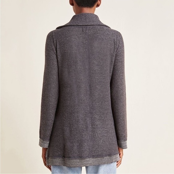Maeve x Anthropologie Charcoal Heather Grey Risa Hacci Cowl Tunic Sweater Small - Picture 4 of 11